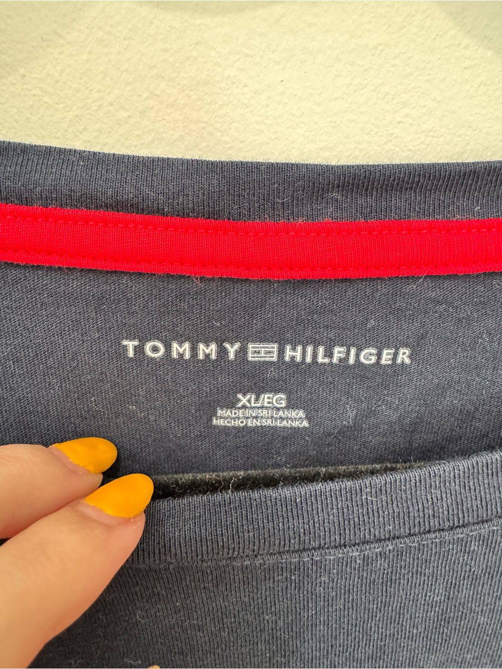 Tommy Hilfiger Navy, Red & White Colorblock Short Sleeve Tee - Picture 2 of 6